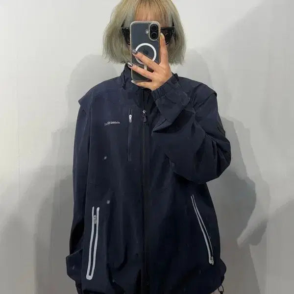 [BUNJANG] Montbell Navy Windbreaker Jacket L / L 몽벨 네이비 윈드브레이커 바람막이 자켓