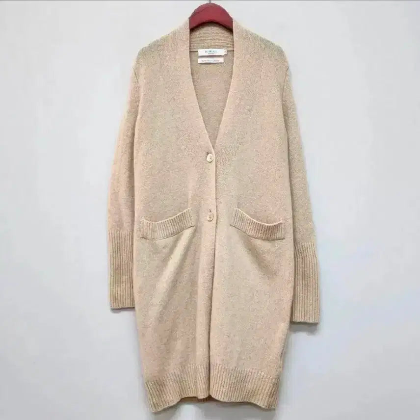 [BUNJANG] SOUL 100% Cashmere Knit Cardigan Beige / 쏘울  캐시미어 100% 니트 가디건 44사이즈