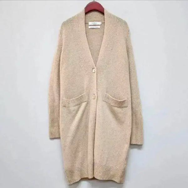 [BUNJANG] SOUL 100% Cashmere Knit Cardigan Beige / 쏘울  캐시미어 100% 니트 가디건 44사이즈