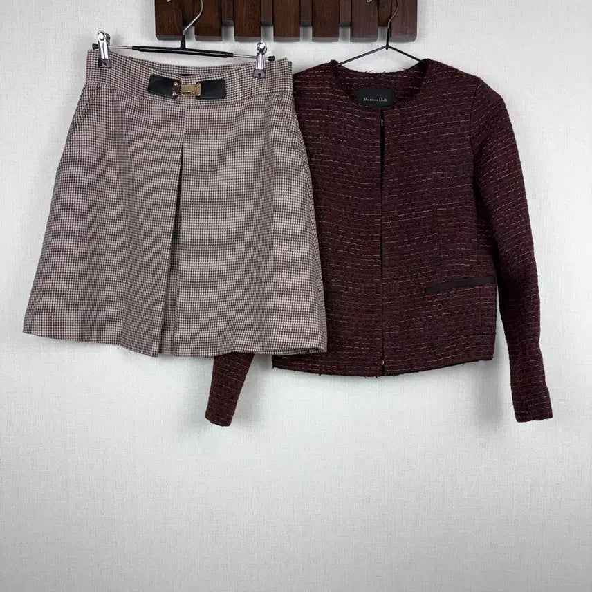 [BUNJANG] Massimo Dutti Tweed Jacket and Skirt Set / 마시모두띠 정품 셋업 트위드 자켓 /스커트