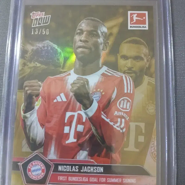 [BUNJANG] Nicolas Jackson Tops Now 50 Limited Gold Bayern Munich Card / 니콜라스 잭슨 탑스나우 50한정 골드 바이에른 뮌헨 카드 팝니다