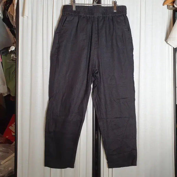[BUNJANG] Black Linen Wide Pants Size 30 / 깔끔한 블랙 린넨 팬츠 30사이즈. 2508888