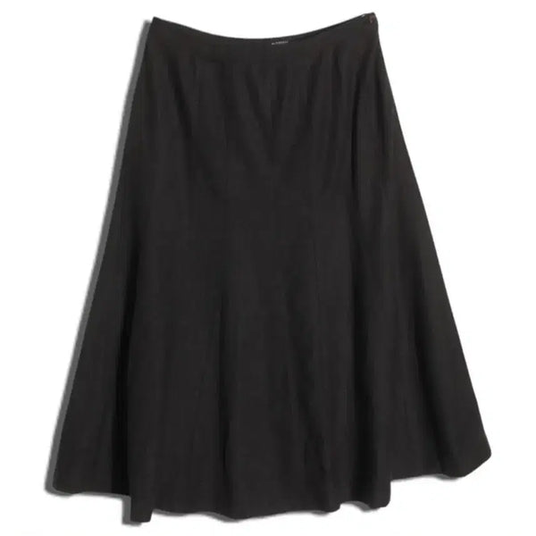 [BUNJANG] Burberry Wool Blend Flare Long Skirt Charcoal / 버버리 울 블렌드 플레어 롱 스커트 (BURBERRY LONDON)