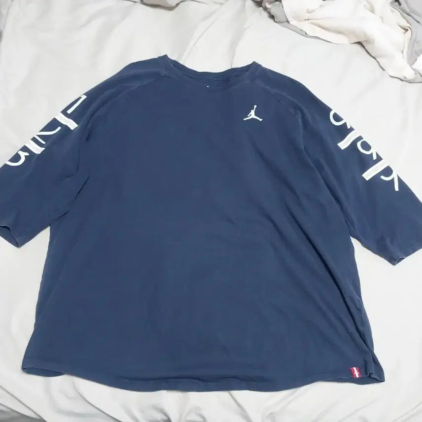 [BUNJANG] Nike Jordan Navy 3/4 Sleeve T-Shirt XXL / 조던 네이비 3/4 소매 티셔츠 XXL 나이키 조던