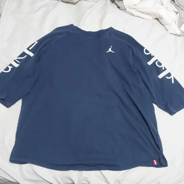 [BUNJANG] Nike Jordan Navy 3/4 Sleeve T-Shirt XXL / 조던 네이비 3/4 소매 티셔츠 XXL 나이키 조던
