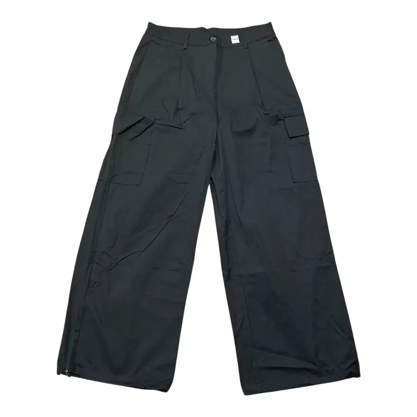 [BUNJANG] Vintage Black Wide Cargo String Pants / (만원 빈티지) 빈티지 블랙 와이드 카고 스트링 팬츠