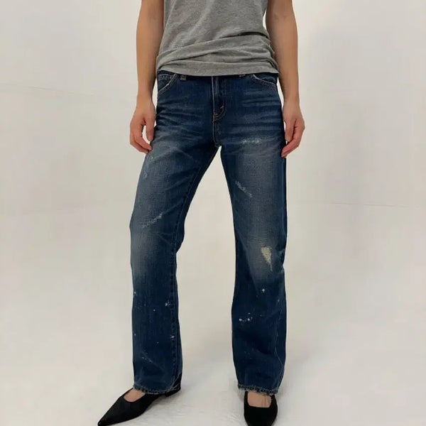 [BUNJANG] Levi's Painted Washed Denim Pants / Levi's 리바이스 페인팅 워싱 데님 팬츠