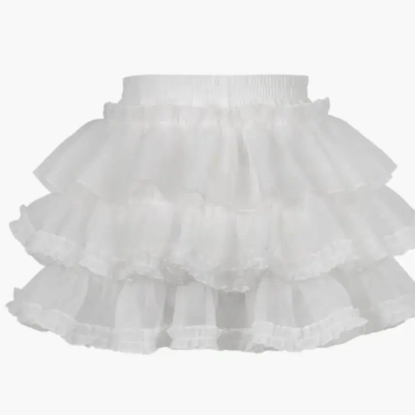 [BUNJANG] White Ruffle Neck Tutu Skirt / 러프넥 튜튜 스커트 화이트