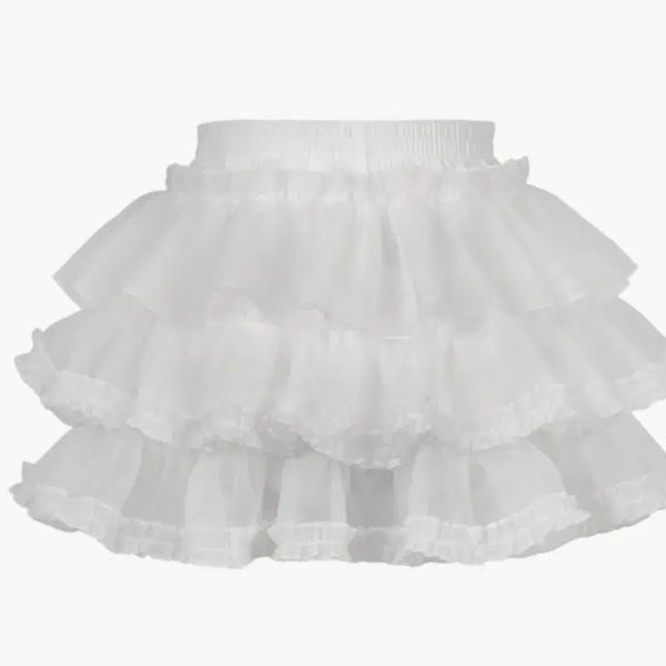 [BUNJANG] White Ruffle Neck Tutu Skirt / 러프넥 튜튜 스커트 화이트