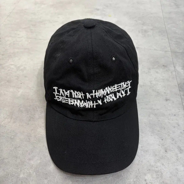 [BUNJANG] OS I'm Not a Human Being Basic Logo Ball Cap Hat Black / OS 아임낫어휴먼비잉 베이직 로고 볼캡 모자 블랙