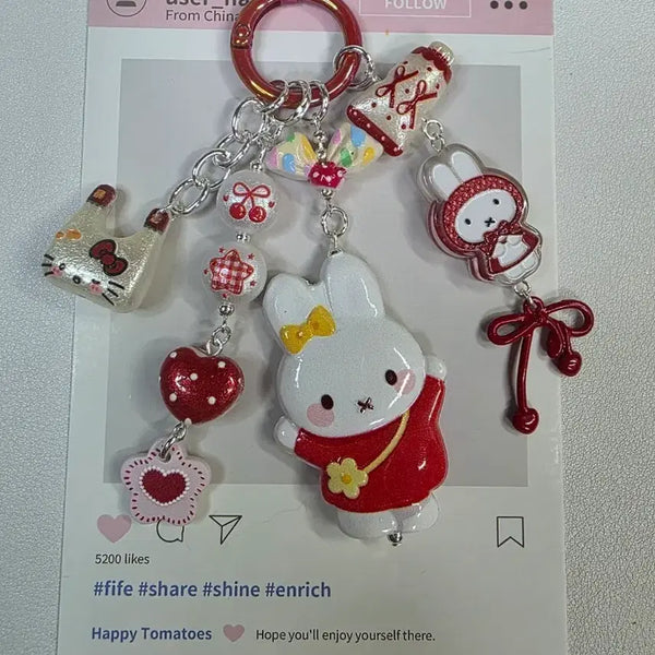 [BUNJANG] Red Miffy Keychain / 레드 미피 키링