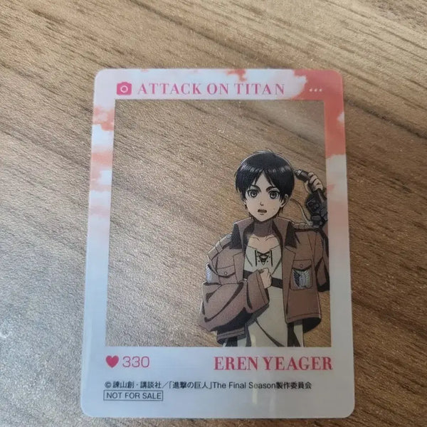 [BUNJANG] Attack on Titan Eren Clear Photocard / 진격의거인 에렌 클리어 포토카드