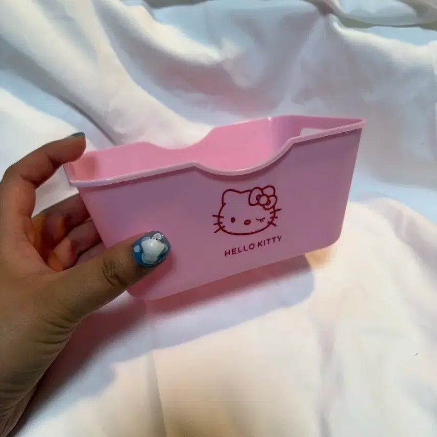 [BUNJANG] Hello Kitty Pink Storage Basket / 헬로키티 핑크색 수납바구니