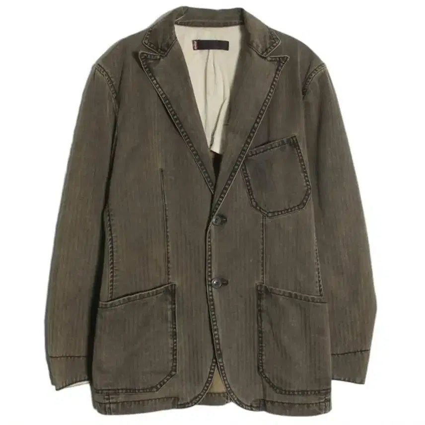 [BUNJANG] Levi's Premium Red Tab Herringbone Washed Cotton Jacket / 리바이스 레드탭 코튼 헤링본 워싱 자켓 (LEVI'S PREMIUM RED TAB)
