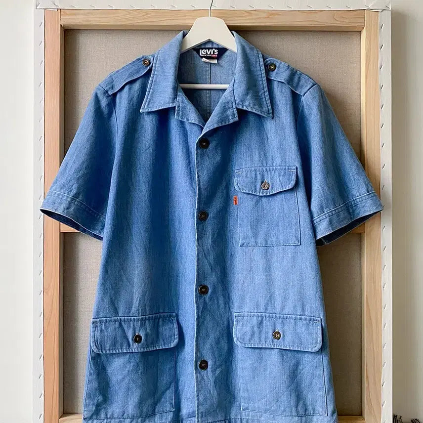 [BUNJANG] 1980s Levi's Chambray Work Shirt / 80s 빈티지 리바이스 샴브레이 워크 셔츠