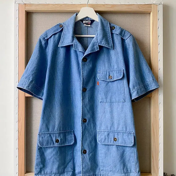 [BUNJANG] 1980s Levi's Chambray Work Shirt / 80s 빈티지 리바이스 샴브레이 워크 셔츠