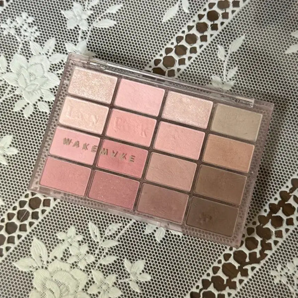 [BUNJANG] WAKEMAKE Lazy Pink Blurring Eyeshadow Palette / 웨이크메이크 레이지핑크블러링