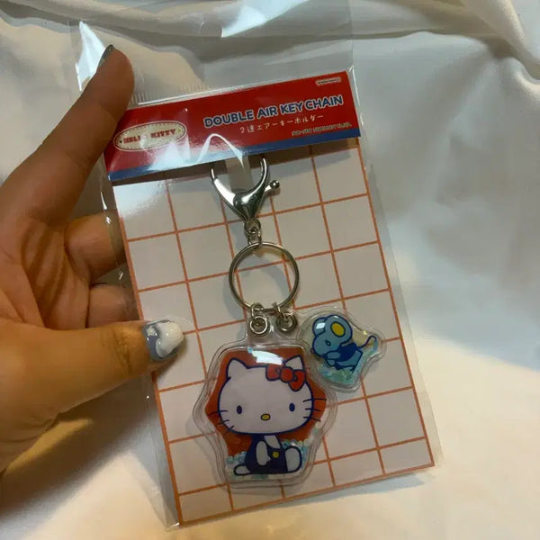 [BUNJANG] Hello Kitty Double Air Keyring / 헬로키티 더블 에어 키링