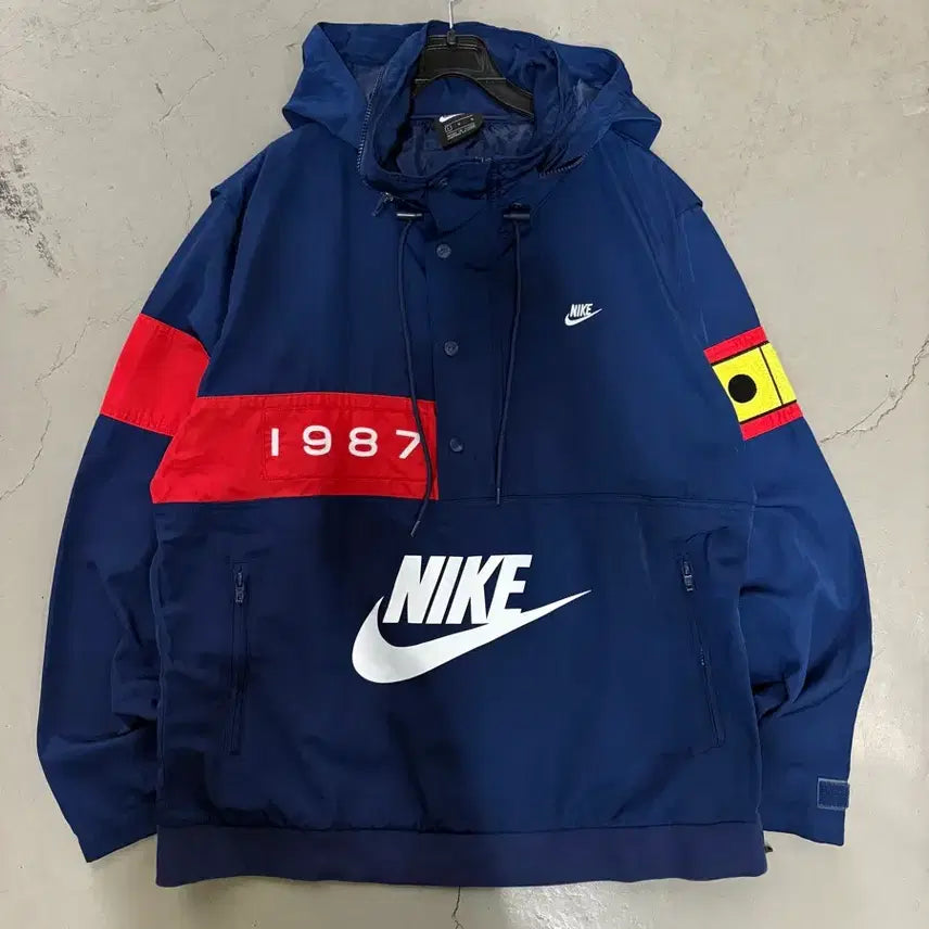 [BUNJANG] Nike 1987 Big Logo Anorak Jacket L / 나이키 1987 빅로고 아노락 자켓 L