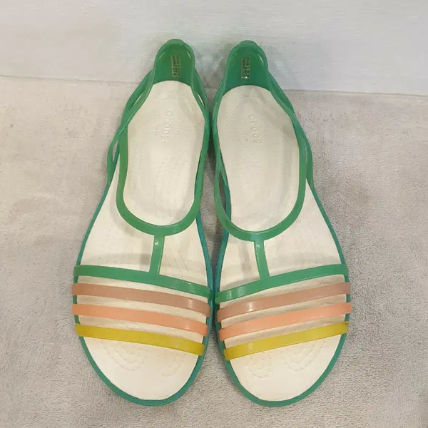 [BUNJANG] Crocs Jelly Sandals Mint Multi W7 / 크록스 젤리 샌들 민트 멀티 W7 (240~245)