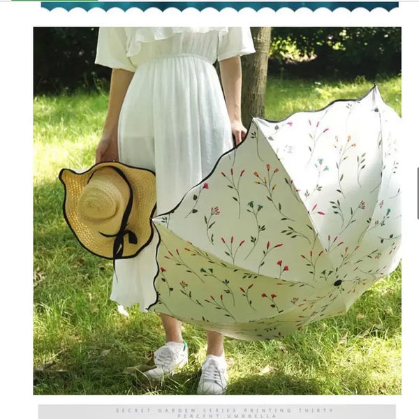[BUNJANG] Flower Pattern Umbrella / 플라워 우양산