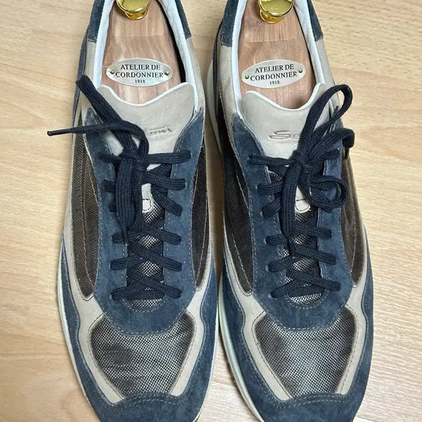 [BUNJANG] Sandro Homme Suede Color Block Sneakers Size 270 / 산드로옴므 스웨이드 배색 스니커즈 270