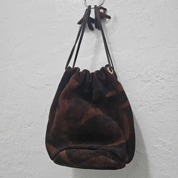 [BUNJANG] ITALY Brown Leather Clutch Bag J6451 / ITALY 클러치백 여 J6451