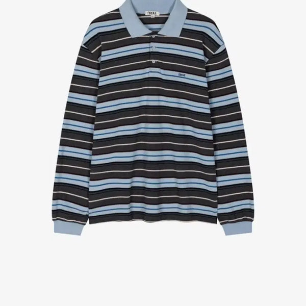 [BUNJANG] Grove Stripe Pique Rugby T-Shirt / grove 그로브 스트라이프 피케 럭비 티셔츠