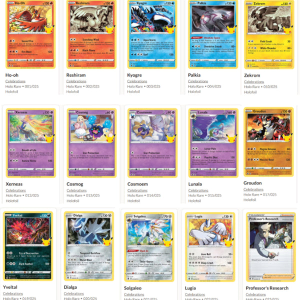 [BUNJANG] Pokemon TCG North American 25th Anniversary Common Cards / 포켓몬카드 북미판 25주년 일반카드