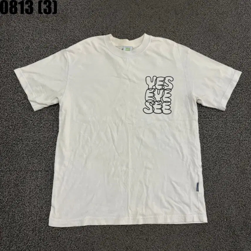[BUNJANG] YES I SEE White Short Sleeve T-Shirt M / 예스 아이 씨 화이트 반팔 티셔츠 m 8/13