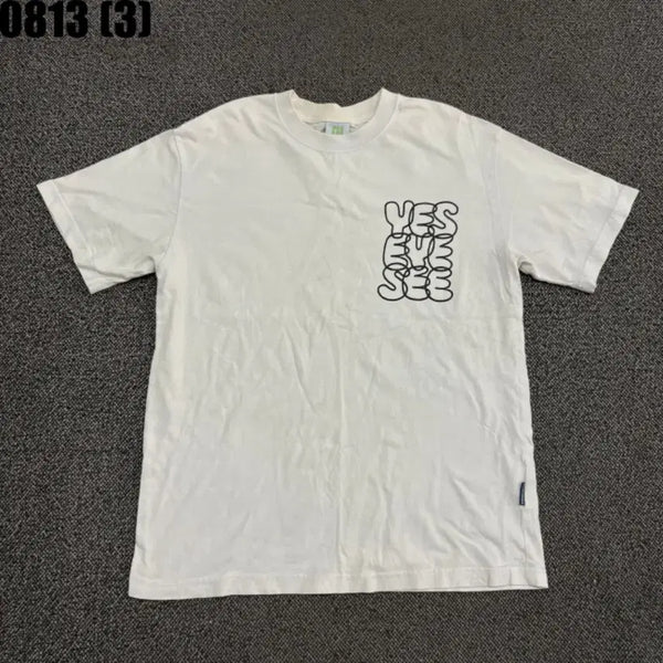 [BUNJANG] YES I SEE White Short Sleeve T-Shirt M / 예스 아이 씨 화이트 반팔 티셔츠 m 8/13