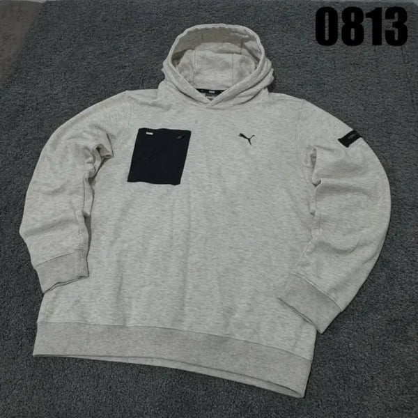 [BUNJANG] Puma Fleece Hoodie Gray / 푸마 기모 후드티 그레이
