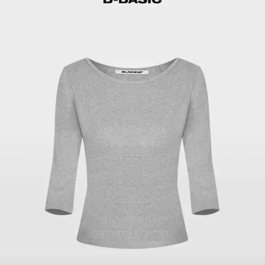 [BUNJANG] Black Up 7-Sleeve T-Shirt Gray / 블랙업 7부 티 그레이 새거