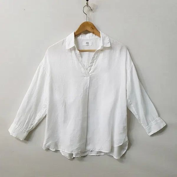 [BUNJANG] Uniqlo 100% Linen Shirt White / 유니클로 린넨 100% 셔츠 화이트