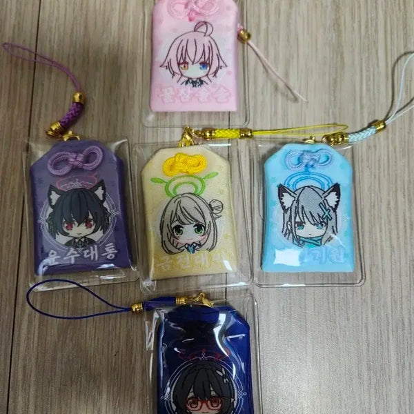 [BUNJANG] Blue Archive Cafe Memorial Omamori Keyrings (Hoshino, Siroko, Serika, Nonomi, Ayane) / 블루아카이브 카페 메모리얼 호시노,시로코,세리카,노노미,아야네 오마모리 키링
