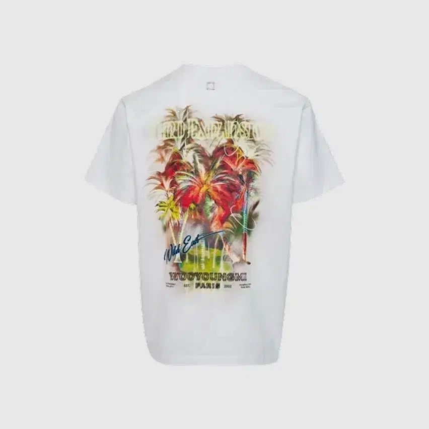 [BUNJANG] Wooyoungmi 25SS Palm Tree Short Sleeve T-Shirt / 우영미 25ss 야자수 반팔 티셔츠 팝니다