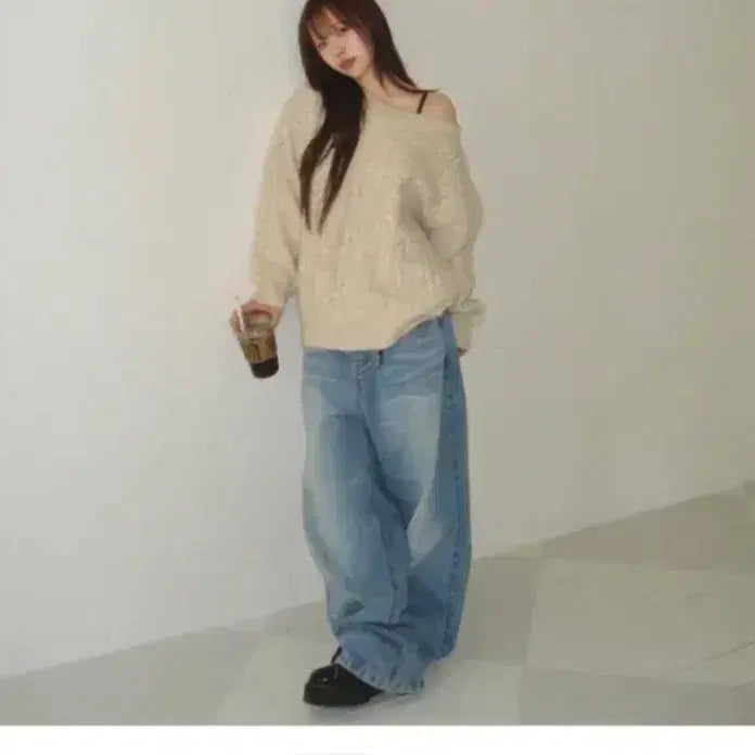 [BUNJANG] Our Cabinet Knit + Pants Coordinate Set / 아워캐비넷 니트+팬츠 코디세트