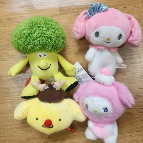 [BUNJANG] Sanrio My Melody, Pompompurin, Broccoli Doll Bundle Set / 산리오 마이멜로디 폼폼푸린 브로콜리 인형 세트