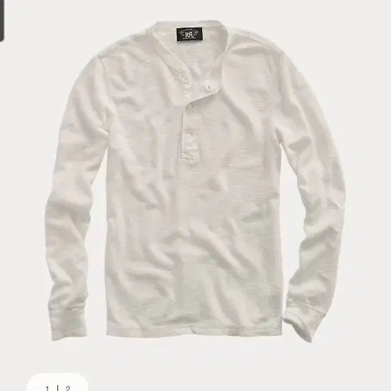 [BUNJANG] RRL Henly Neck T-Shirt White M / rrl 헨리넥 화이트m