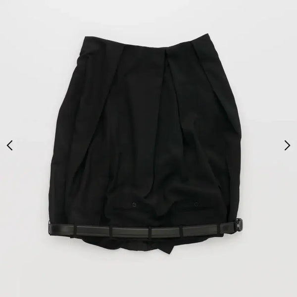 [BUNJANG] Hodacova 25FW Upside Trousers Skirt Wide Black / (새상품)[XS] 호다코바 25fw 업사이드 트라우저 스커트 와이드/블랙
