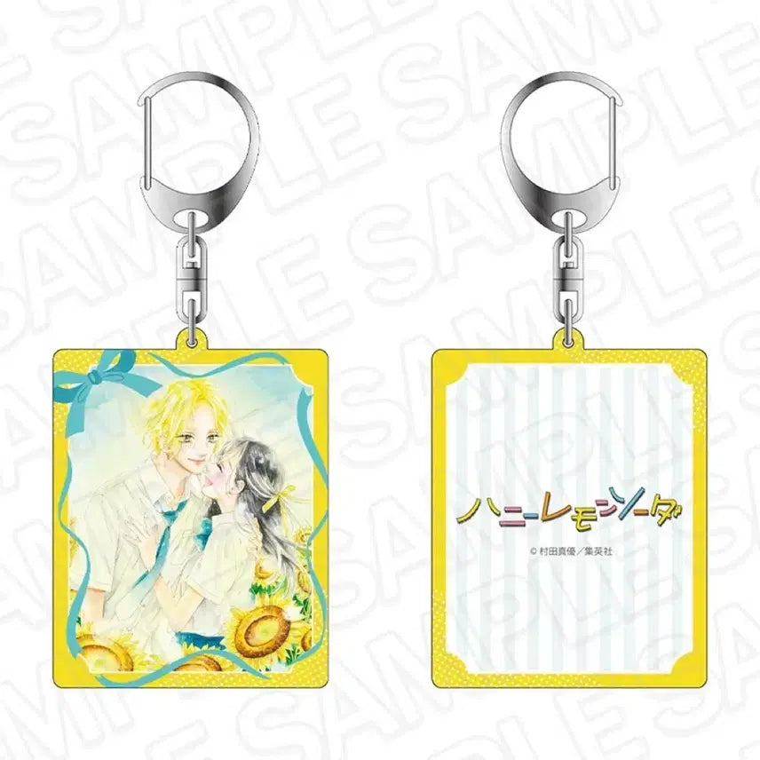 [BUNJANG] Honey Lemon Soda 70th Anniversary Cafe Double-Sided Acrylic Keyholder / 허니 레몬 소다 리본 70주년 카페 양면 아크릴 키홀더 우카 카이 키링 굿즈