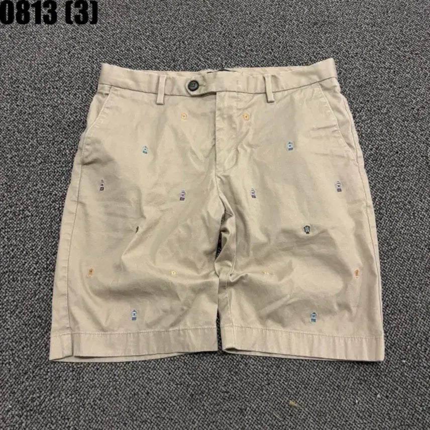 [BUNJANG] Hazzys Beige Embroidered Shorts / 헤지스 숏팬츠 베이지색 자수 m 8/13