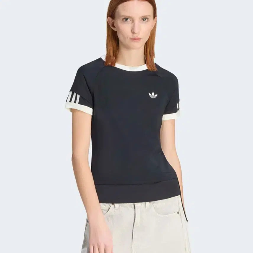 [BUNJANG] Adidas Double Layered Cali T-shirt Black L / 아디다스 더블 레이어드 캘리 티 반팔