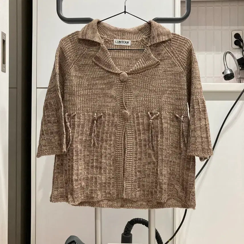 [BUNJANG] CONTOUR Knit Cardigan Brown / CONTOUR 니트 가디건 브라운