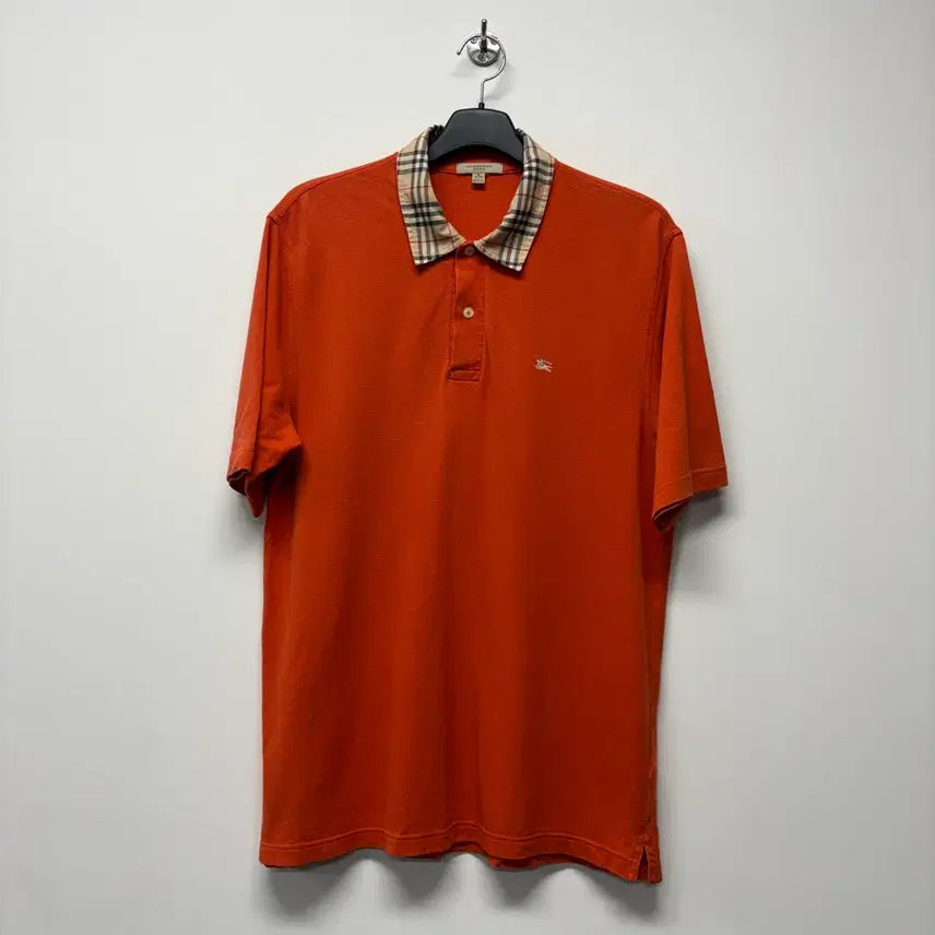 [BUNJANG] Burberry London Check Collar Polo Shirt / 버버리 런던 체크 카라티