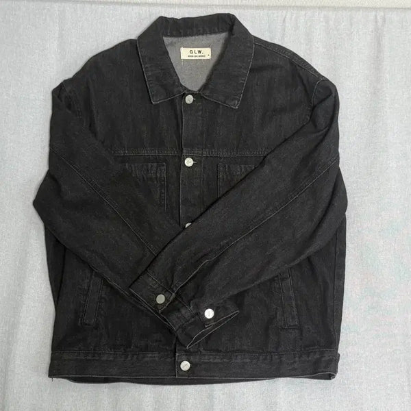 [BUNJANG] GLW Oversized Washed Denim Trucker Jacket Black / GLW 오버사이즈 워시드 데님 트러커 자켓 블랙 S