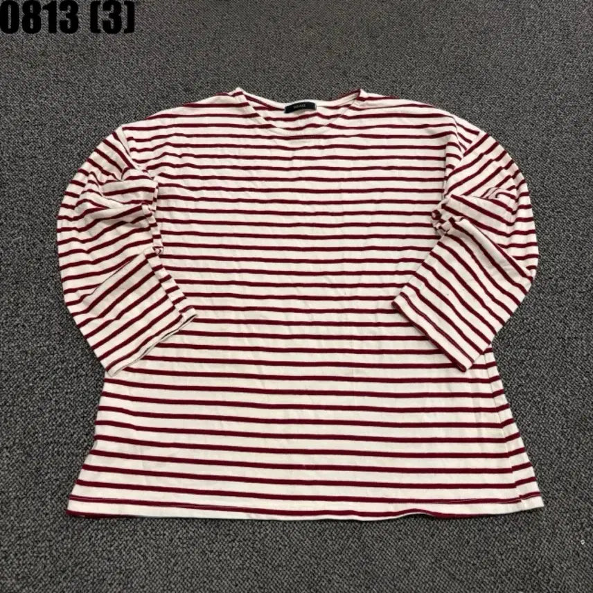 [BUNJANG] Vanake Striped Long-Sleeve T-Shirt (Free Size) / Van ake 줄무늬 긴팔 티셔츠 F 8/13