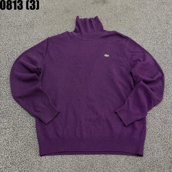 [BUNJANG] Lacoste Turtle Neck Knit Purple L / 라코스테 터틀넥 니트 퍼플 L 8/13
