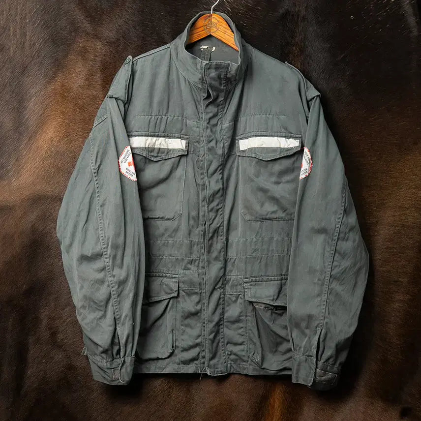 [BUNJANG] 1980s Belgian Red Cross Field Jacket - Grey / [120] 80s~ 벨기에 적십자사 필드자켓 그레이