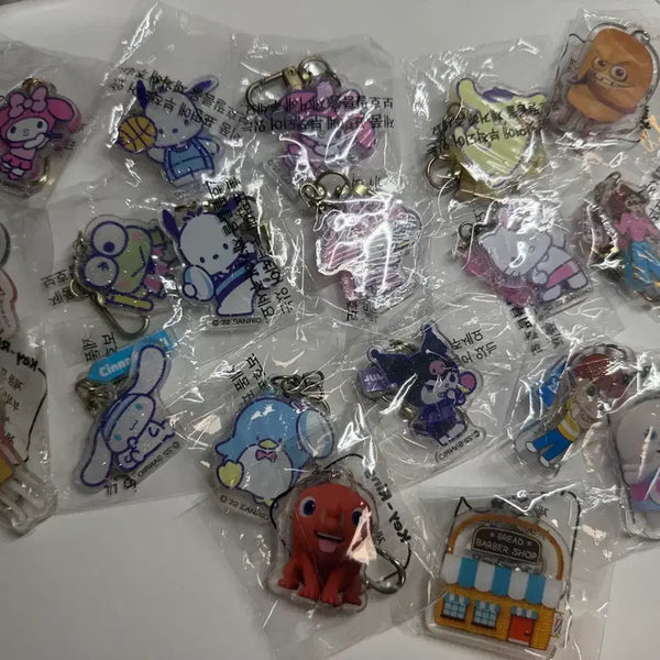 [BUNJANG] Sanrio, Hello Jadoo, Bread Barber Shop Acrylic Keyring / 아크릴 키링 산리오 안녕자두야 브레드 이발소